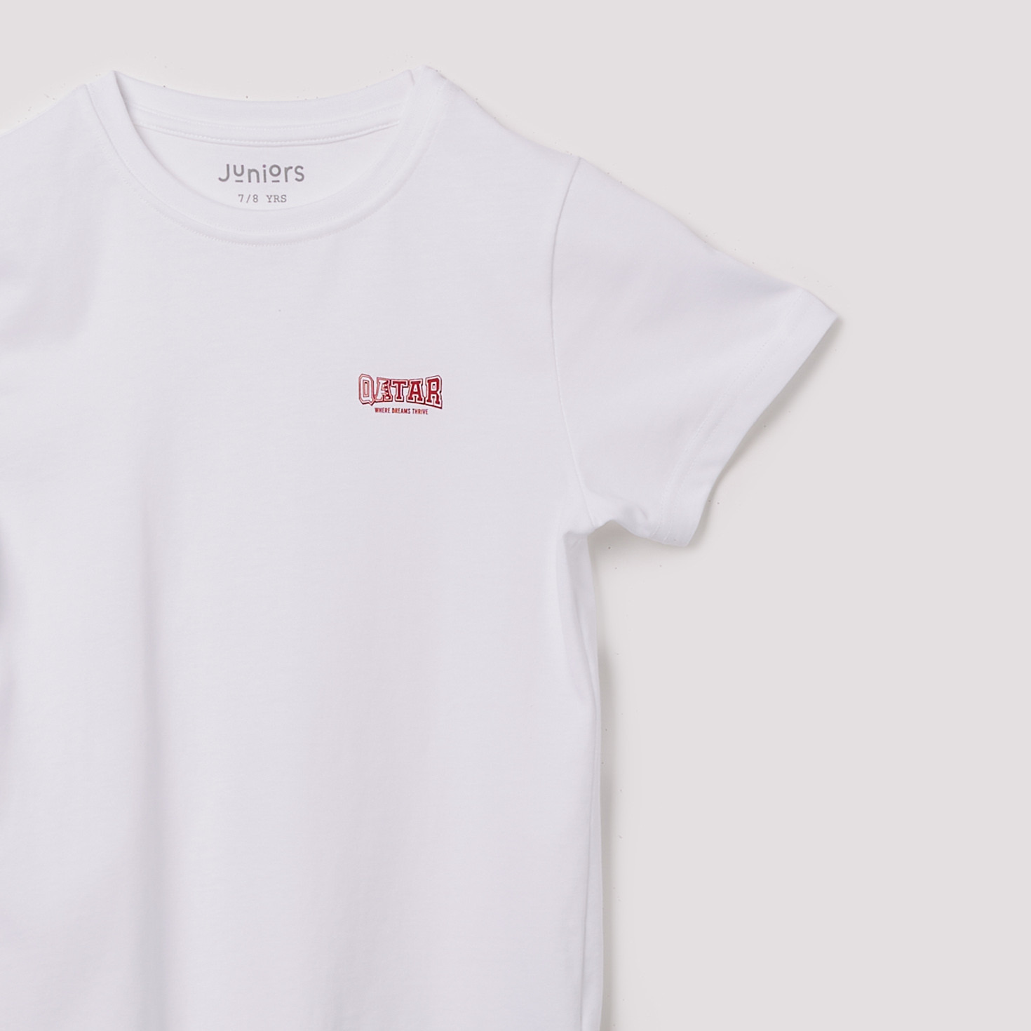 Juniors Printed T-shirt with Round Neck and Short Sleeves-girls-clothing-tshirts-image-5