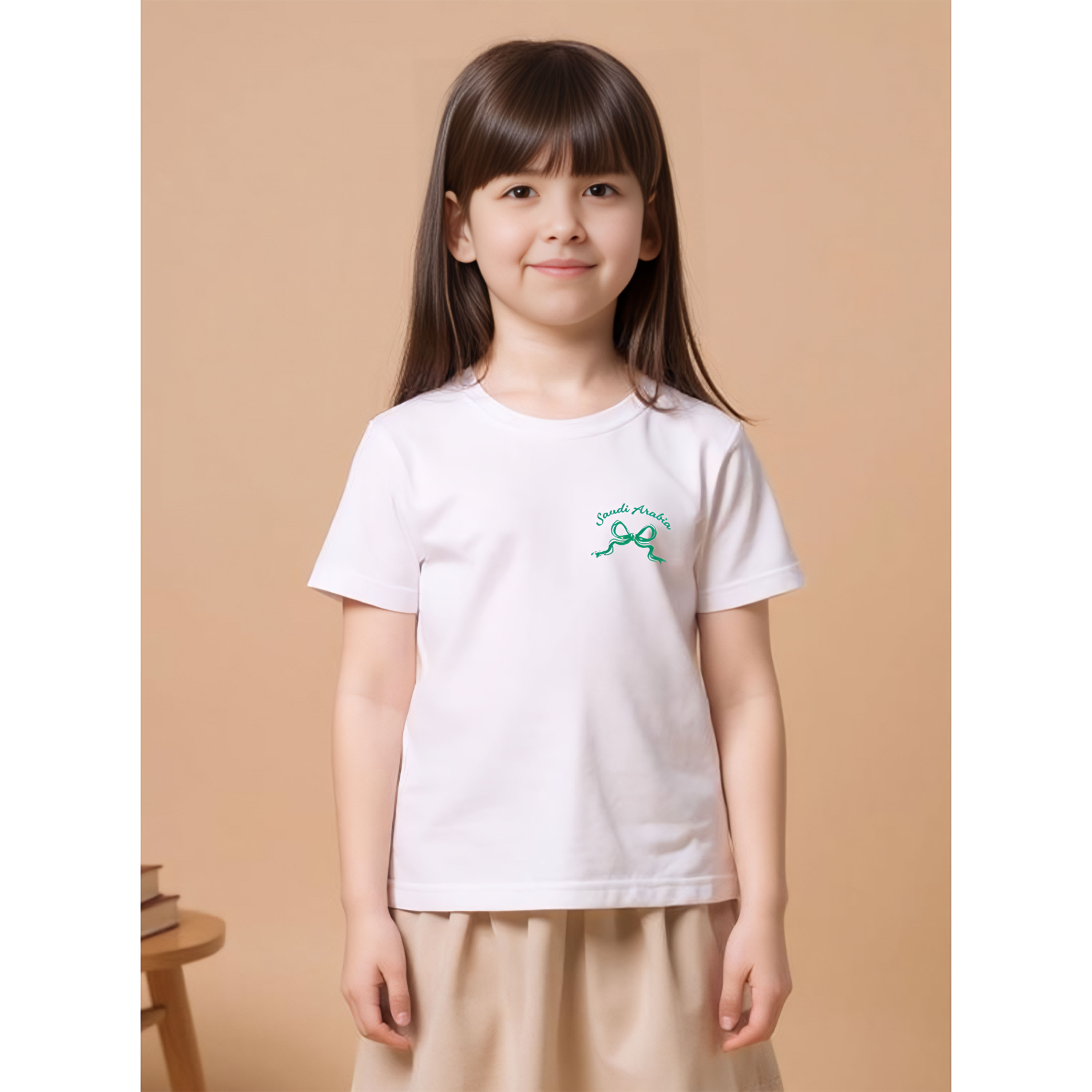 تيشيرت بطبعات وأكمام قصيرة من جونيورز-girls-clothing-schoolwear-tshirts-image-1