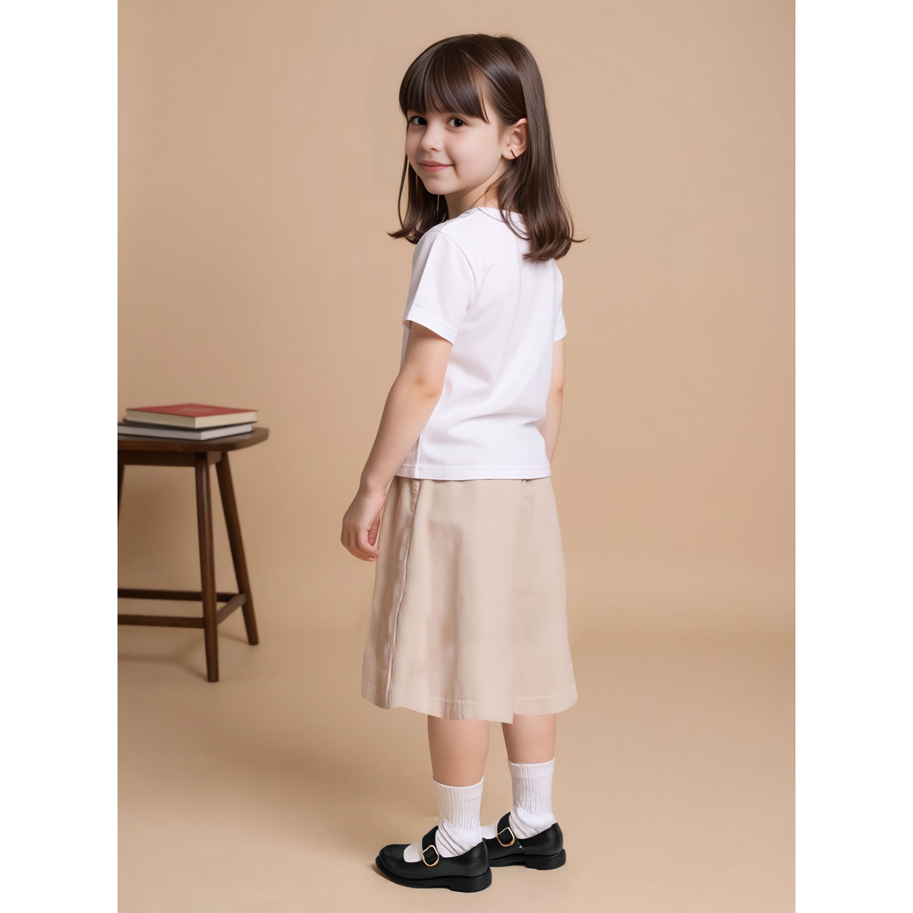 تيشيرت بطبعات وأكمام قصيرة من جونيورز-girls-clothing-schoolwear-tshirts-image-3