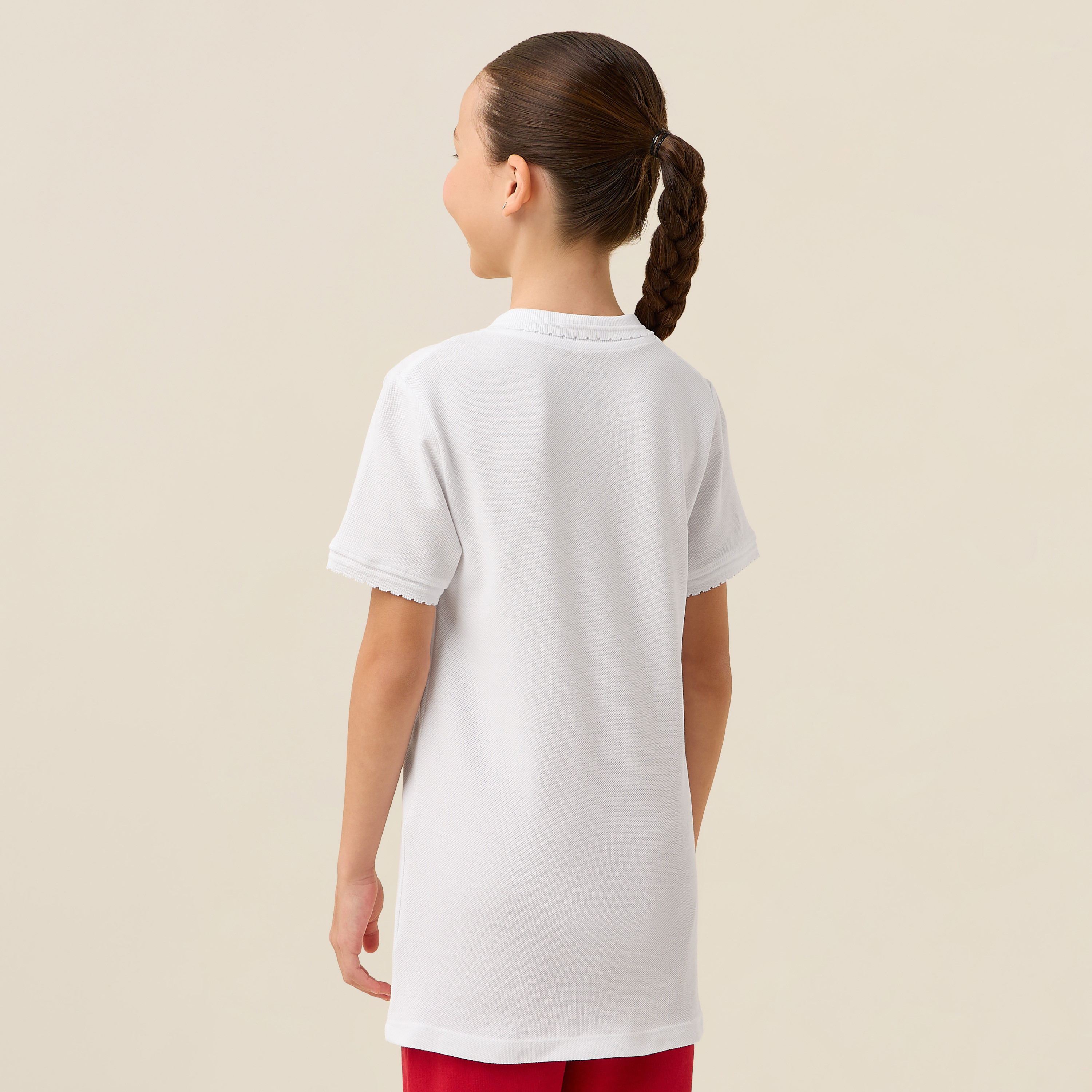 تيشيرت بطبعات وياقة عادية وأكمام قصيرة من جونيورز-girls-clothing-schoolwear-tshirts-image-3