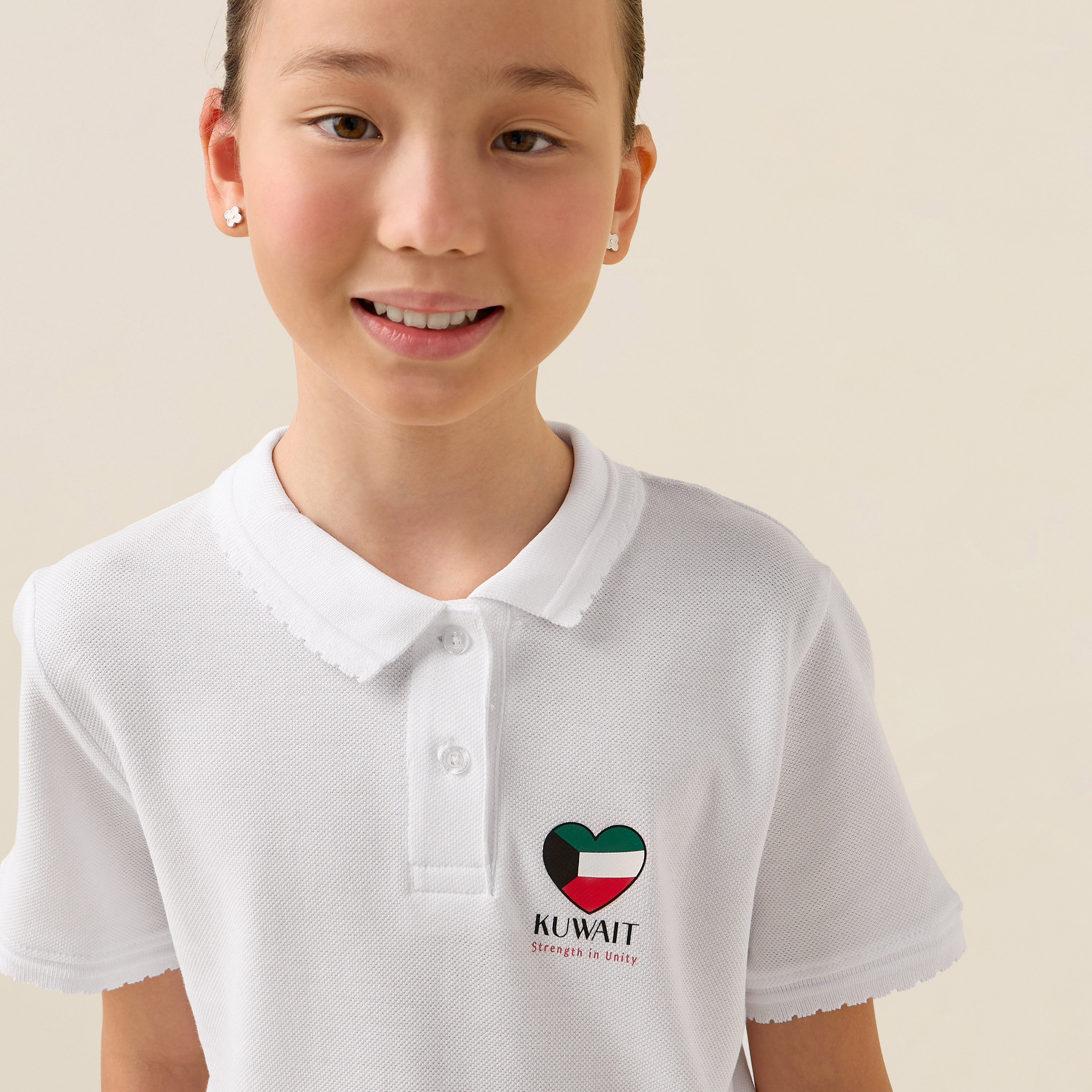 تيشيرت بطبعات وياقة عادية وأكمام قصيرة من جونيورز-girls-clothing-schoolwear-tshirts-image-4