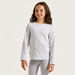 Juniors Solid Round Neck T-shirt with Long Sleeves-Tops-thumbnail-1