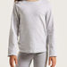 Juniors Solid Round Neck T-shirt with Long Sleeves-Tops-thumbnailMobile-2