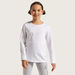 Juniors Solid Round Neck T-shirt with Long Sleeves-Tops-thumbnailMobile-0