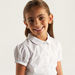 Juniors Solid Shirt with Puff Sleeves and Button Closure-Tops-thumbnailMobile-2