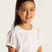 Juniors Solid Shirt with Peter Pan Collar and Puff Sleeves-Tops-thumbnailMobile-2