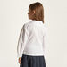Juniors Solid Long Sleeves Shirt with Embroidered Peter Pan Collar-Tops-thumbnailMobile-3