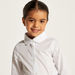 Juniors Solid Shirt with 3/4 Sleeves and Button Closure-Tops-thumbnailMobile-2