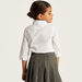 Juniors Solid Shirt with 3/4 Sleeves and Button Closure-Tops-thumbnail-3