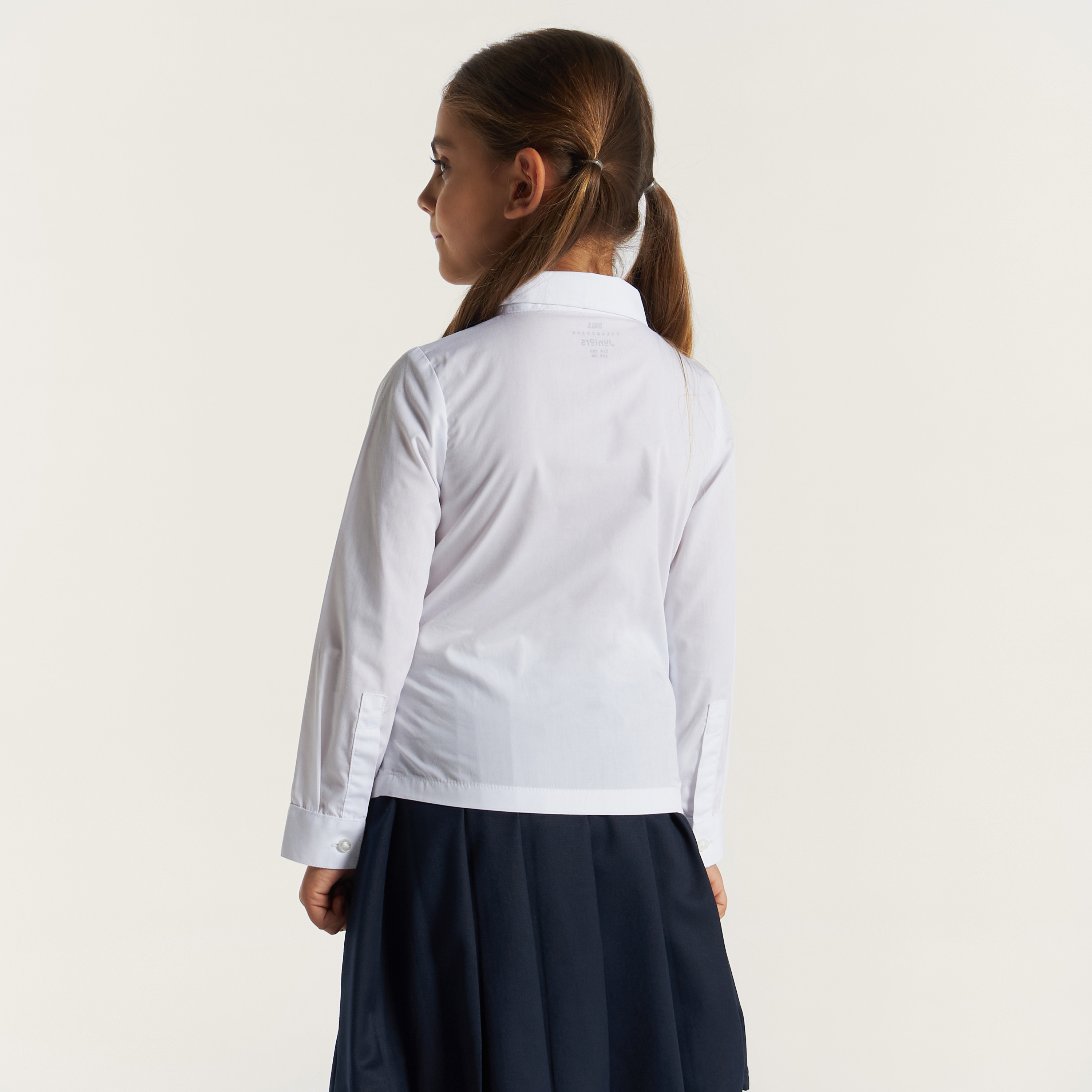 Set of 2- Juniors Solid Shirt with Long Sleeves and Button Closure-girls-clothing-schoolwear-blousesandshirts-image-5