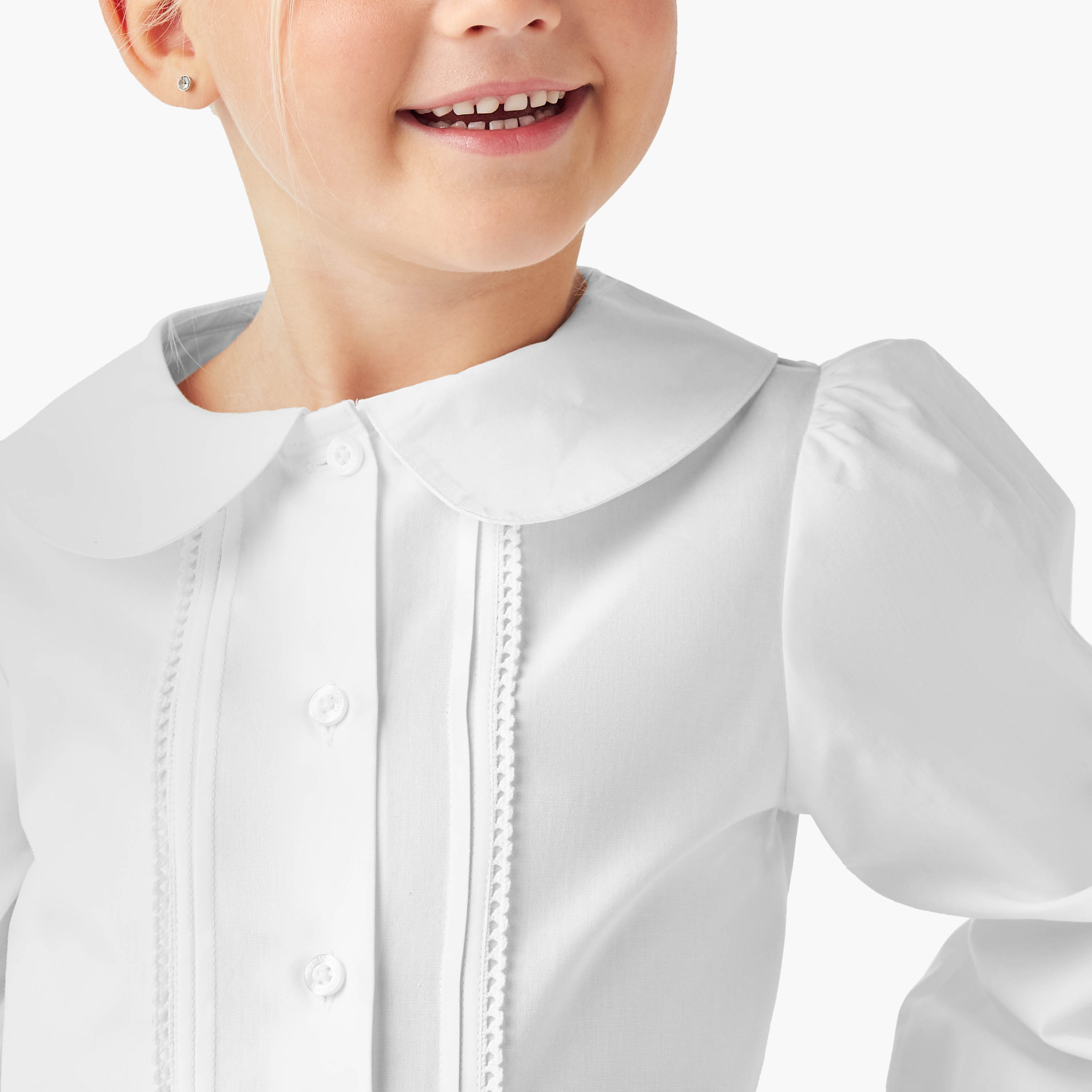 Juniors Lace Trim Collared Top with Long Sleeves-girls-clothing-schoolwear-blousesandshirts-image-4