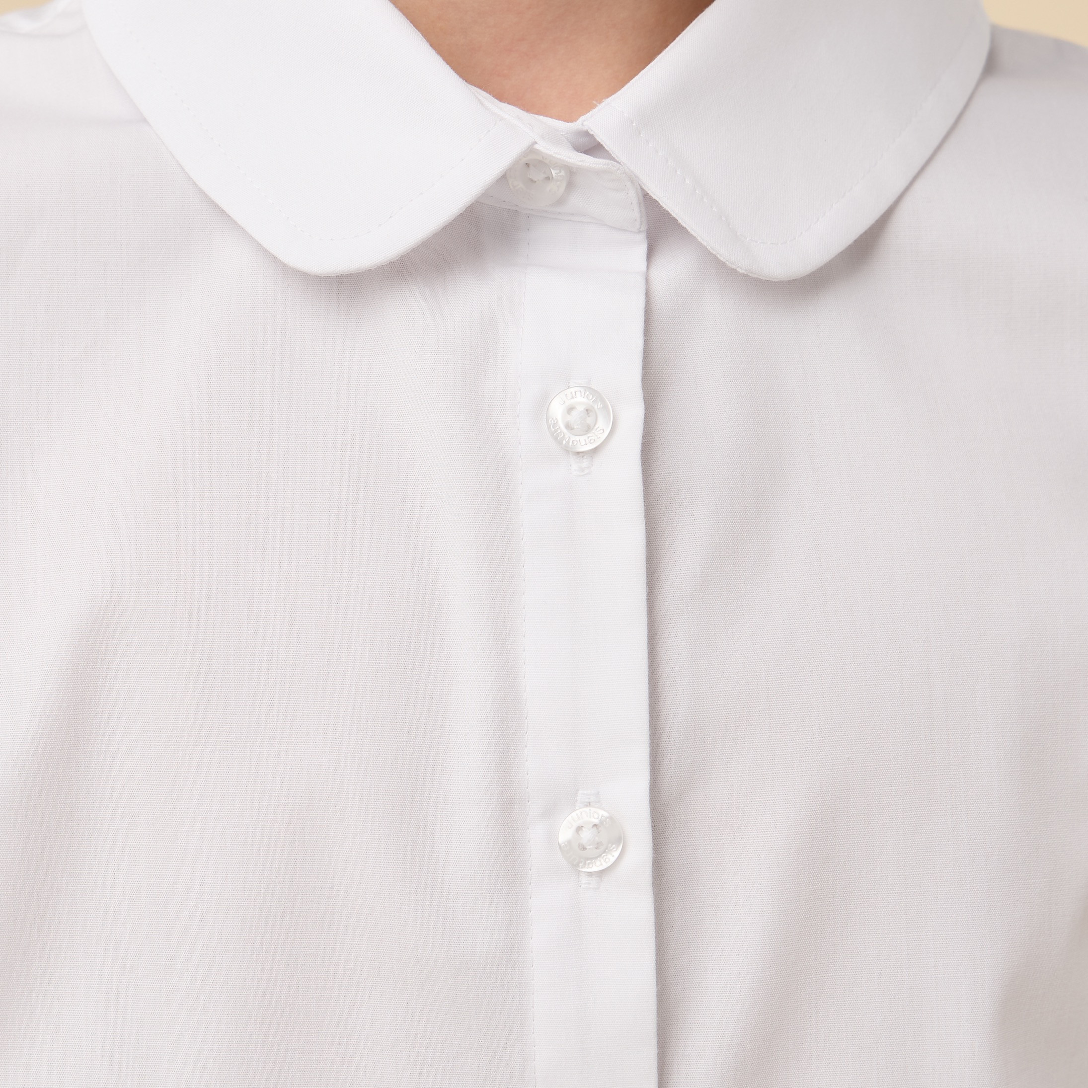 قميص مدرسي أبيض بياقة عادية للبنات من جونيورز-girls-clothing-blousesandshirts-image-5