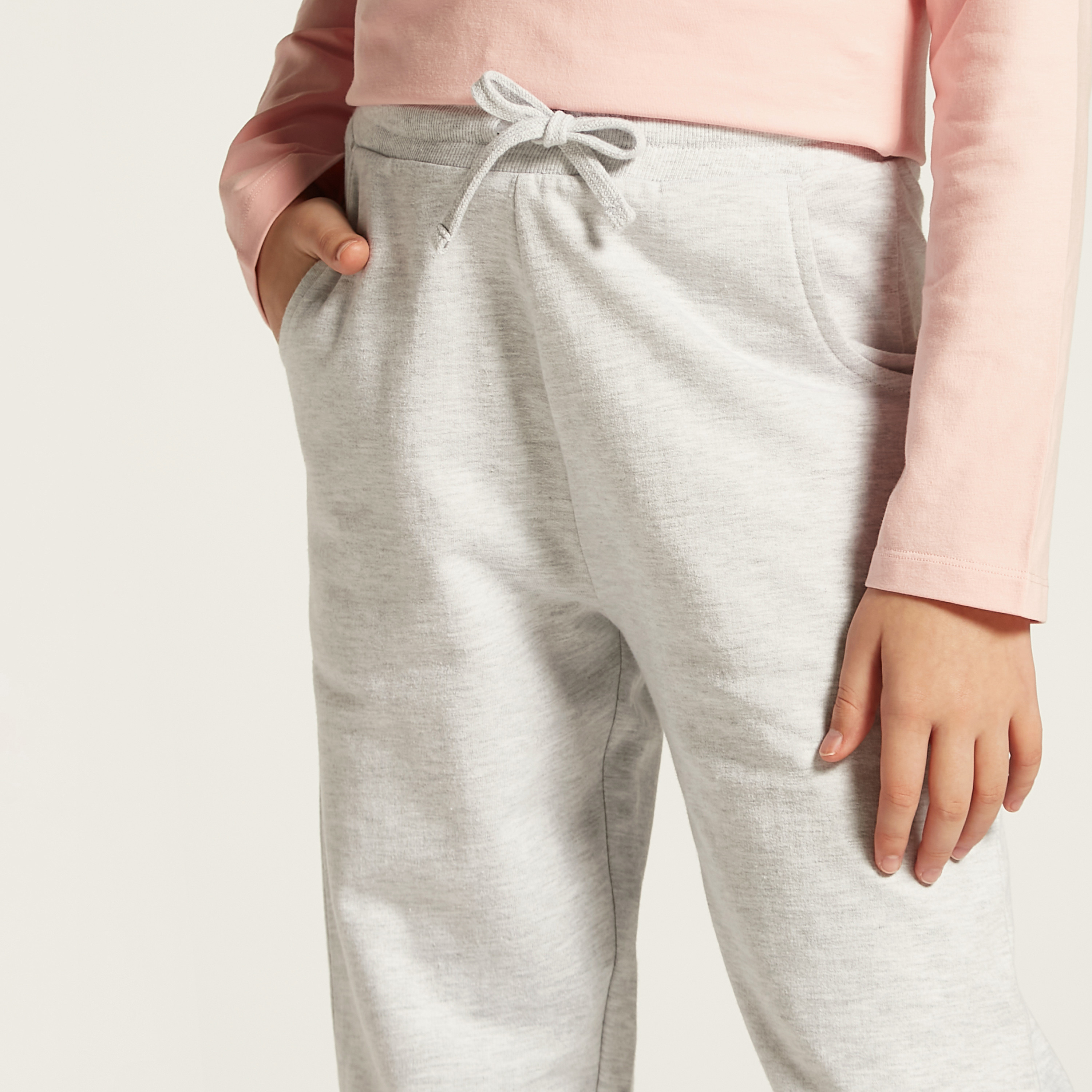 Juniors Solid Joggers with Drawstring Closure and Pockets-girls-clothing-schoolwear-bottoms-joggers-image-11