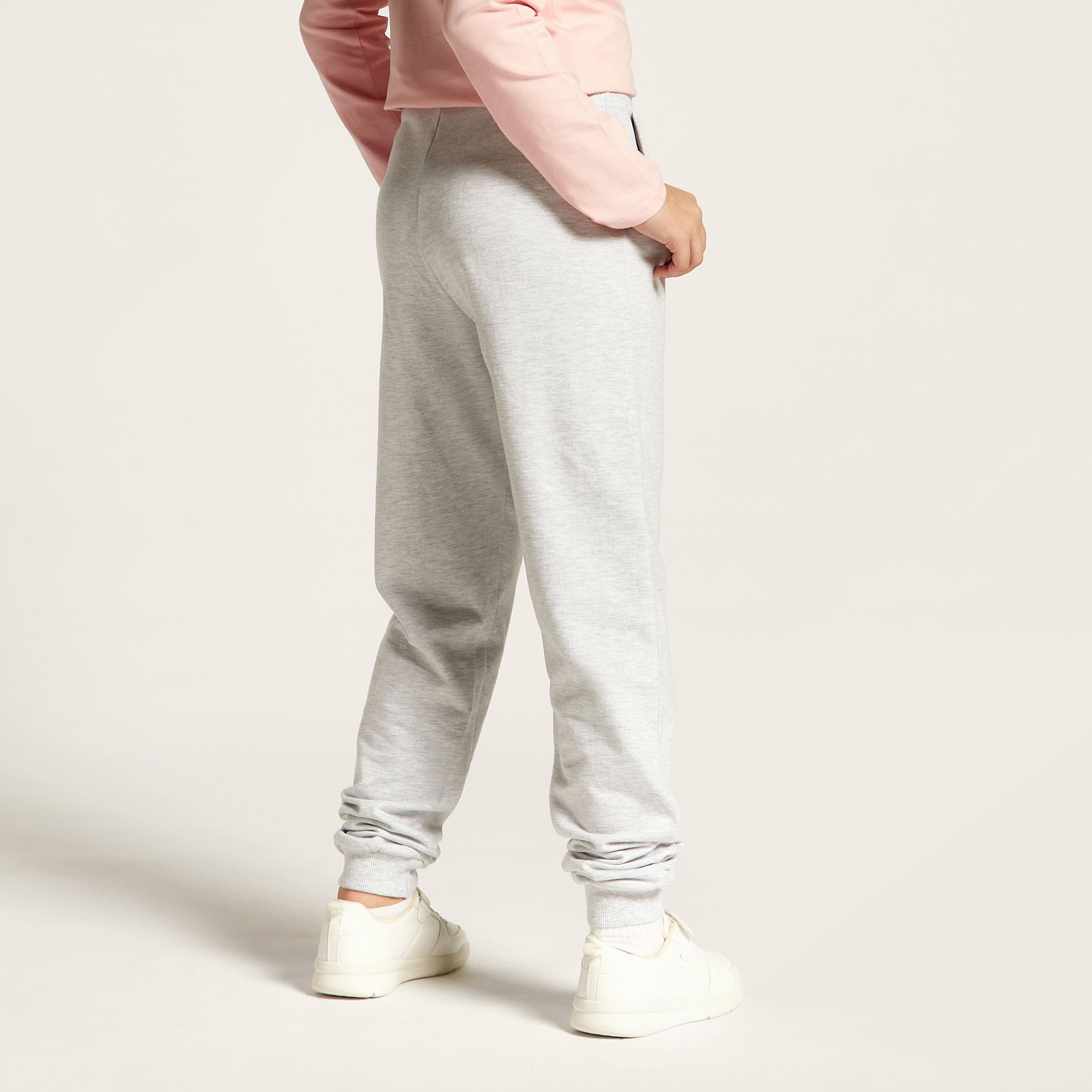 Juniors Solid Joggers with Drawstring Closure and Pockets-girls-clothing-schoolwear-bottoms-joggers-image-12