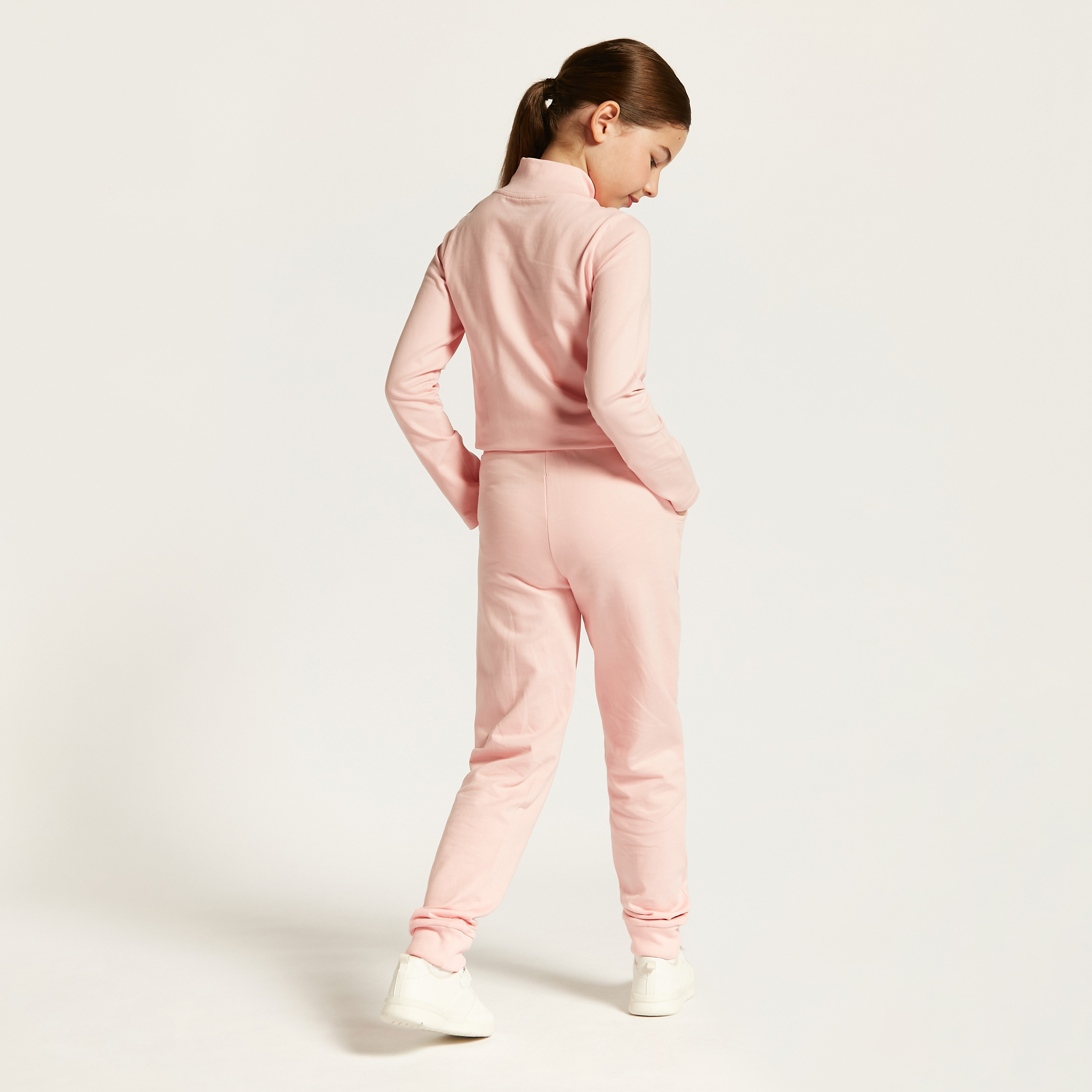 Juniors Solid Joggers with Drawstring Closure and Pockets-girls-clothing-schoolwear-bottoms-joggers-image-4