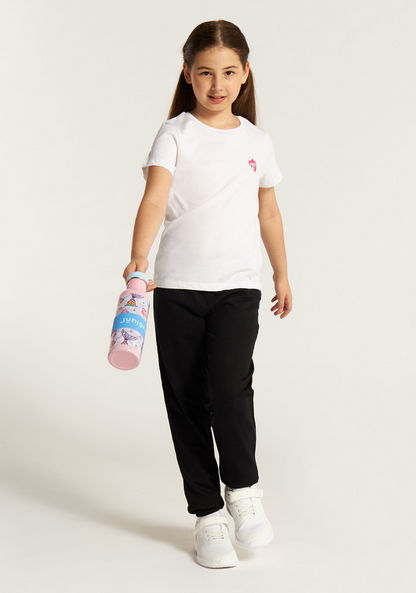 Juniors Solid Joggers with Drawstring Closure and Pockets-Bottoms-image-0