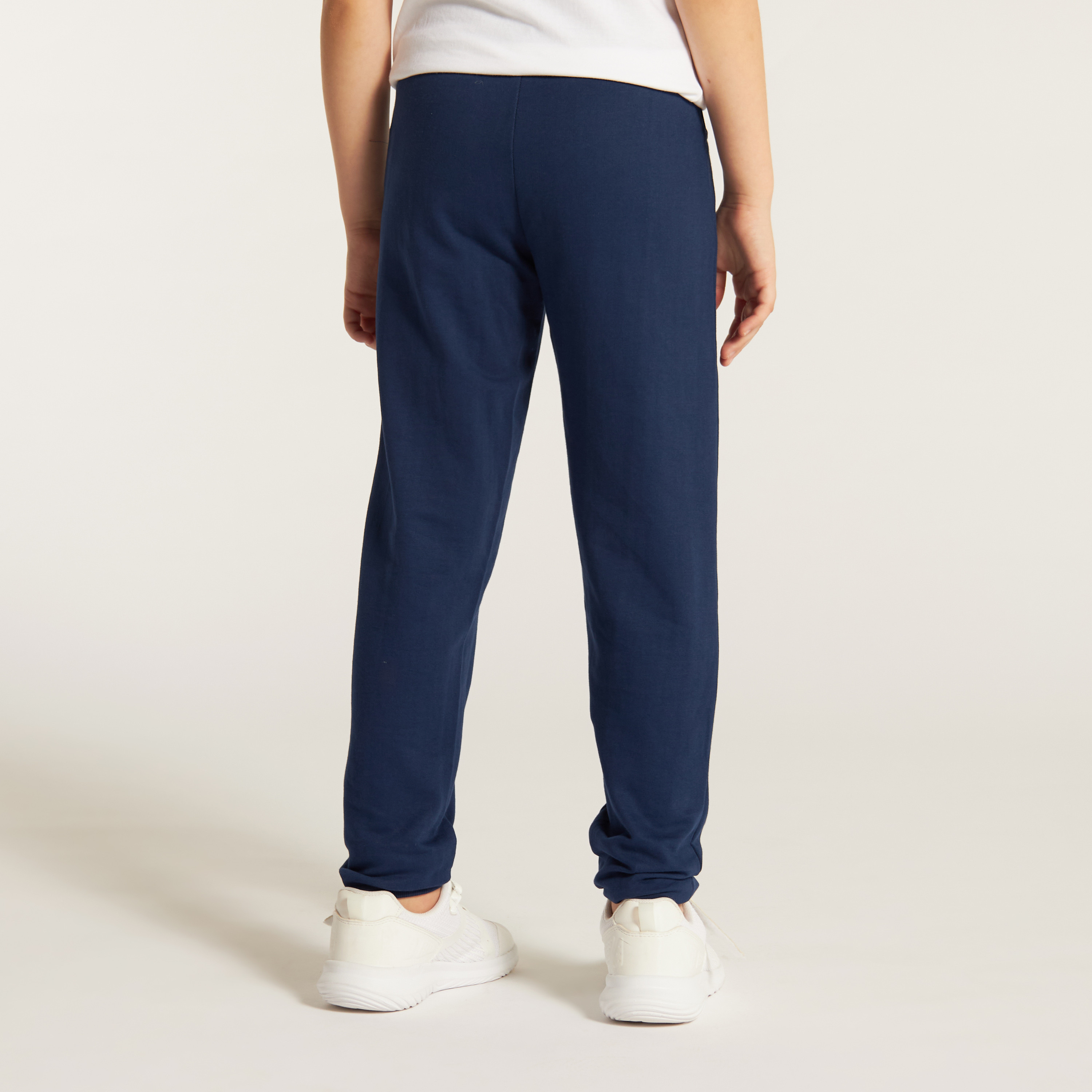 Juniors Solid Joggers with Drawstring Closure and Pockets-girls-clothing-schoolwear-bottoms-joggers-image-4