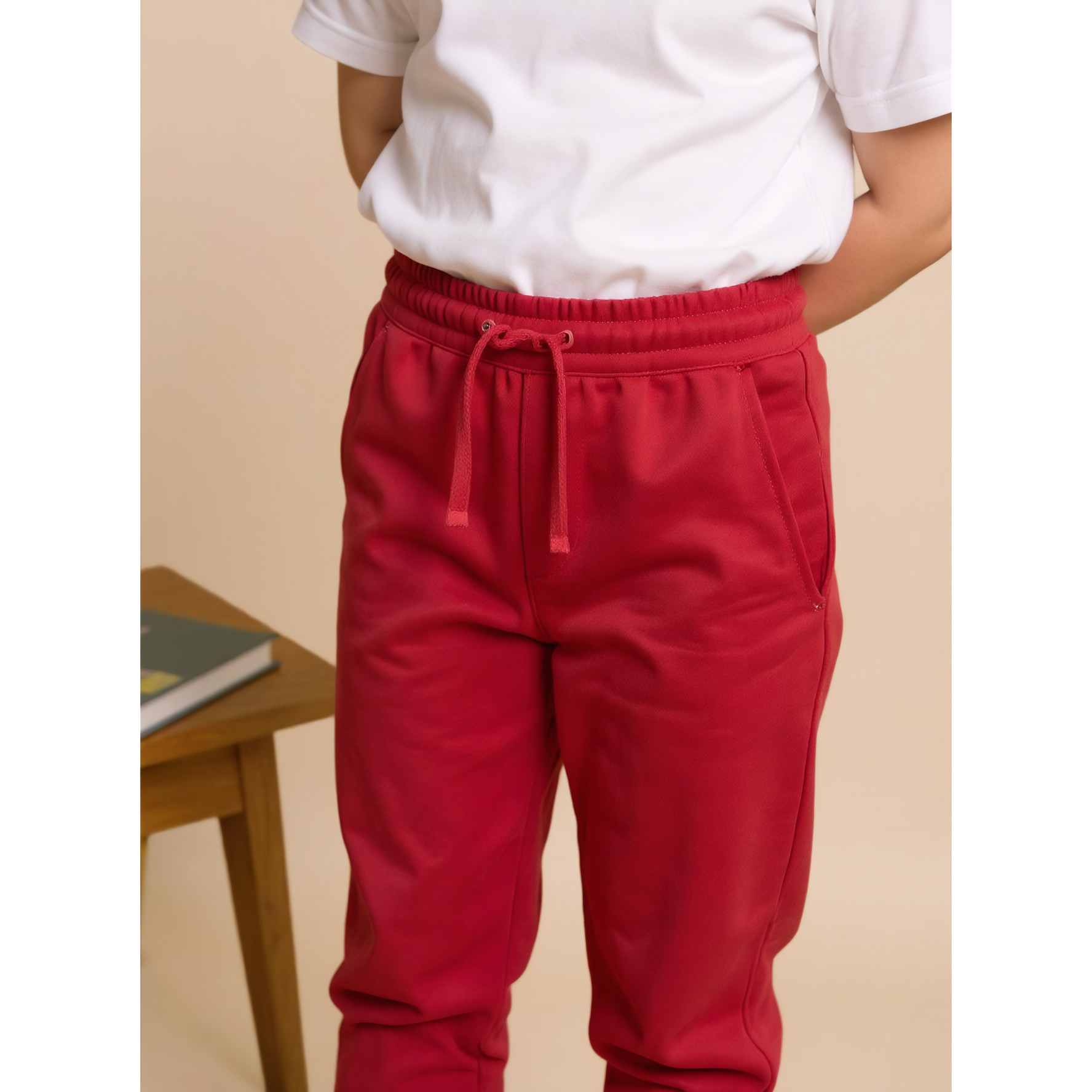 Juniors Solid Joggers with Drawstring Closure and Pockets-girls-clothing-schoolwear-bottoms-joggers-image-4
