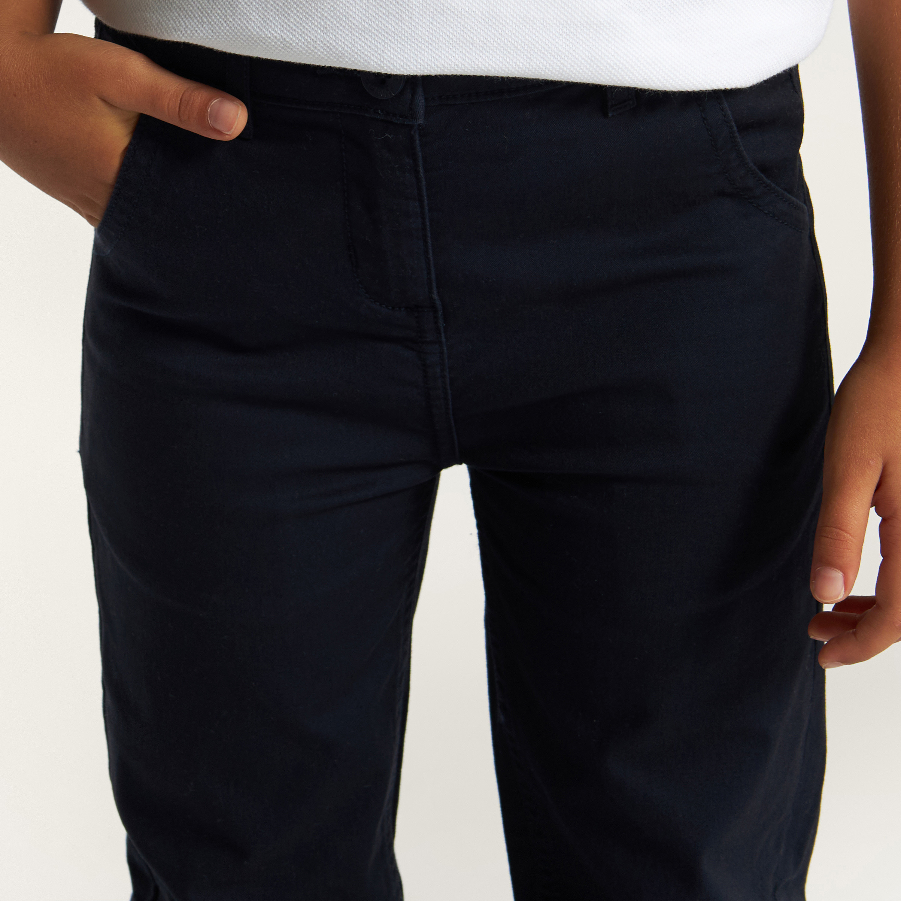 بنطلون سادة بجيوب وزر إغلاق من جونيورز-girls-clothing-bottoms-jeansandjeggings-image-3