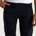 Juniors Solid Pants with Pockets and Button Closure-Bottoms-thumbnail-2