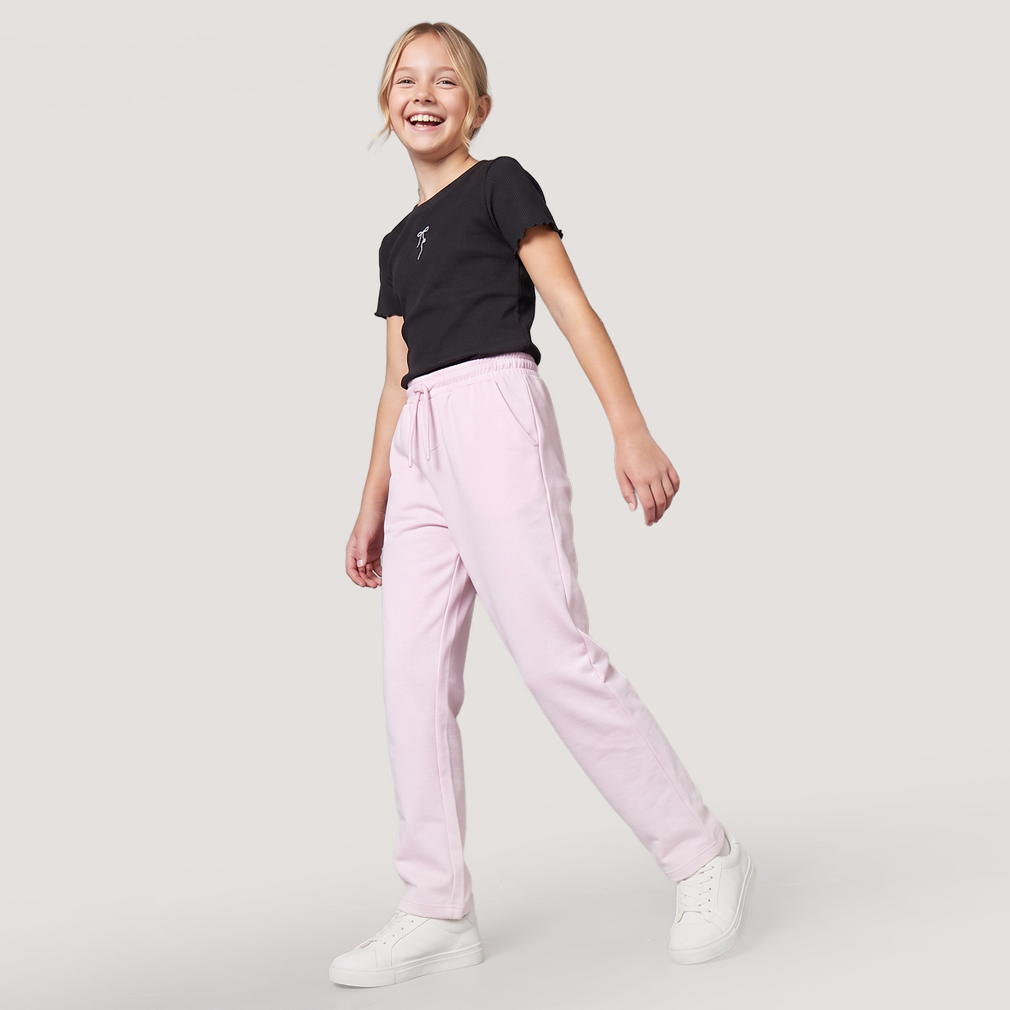 بنطلون رياضي بخصر مطاطي ورباط وجيوب من جونيورز-girls-clothing-bottoms-joggersandtrackpants-image-7