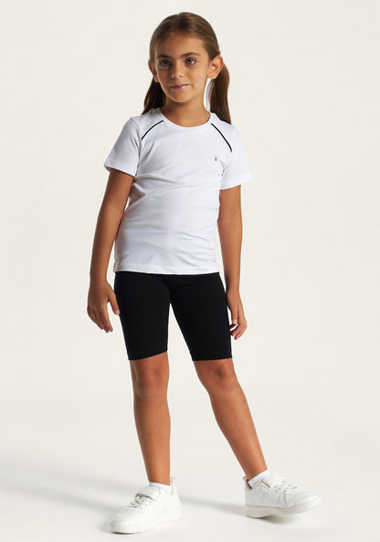 Juniors Solid Shorts with Elasticated Waistband
