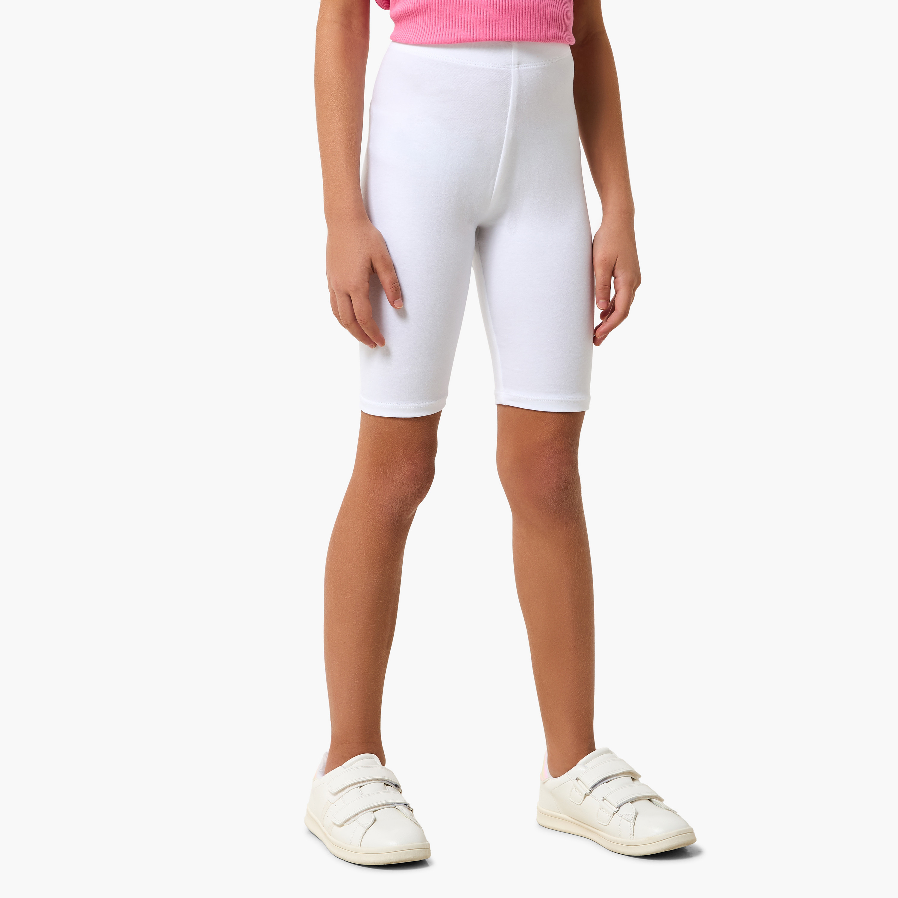 Pack of 2 Juniors Shorts with Elastic Waist-baby-girls-clothing-bottoms-shorts-image-2