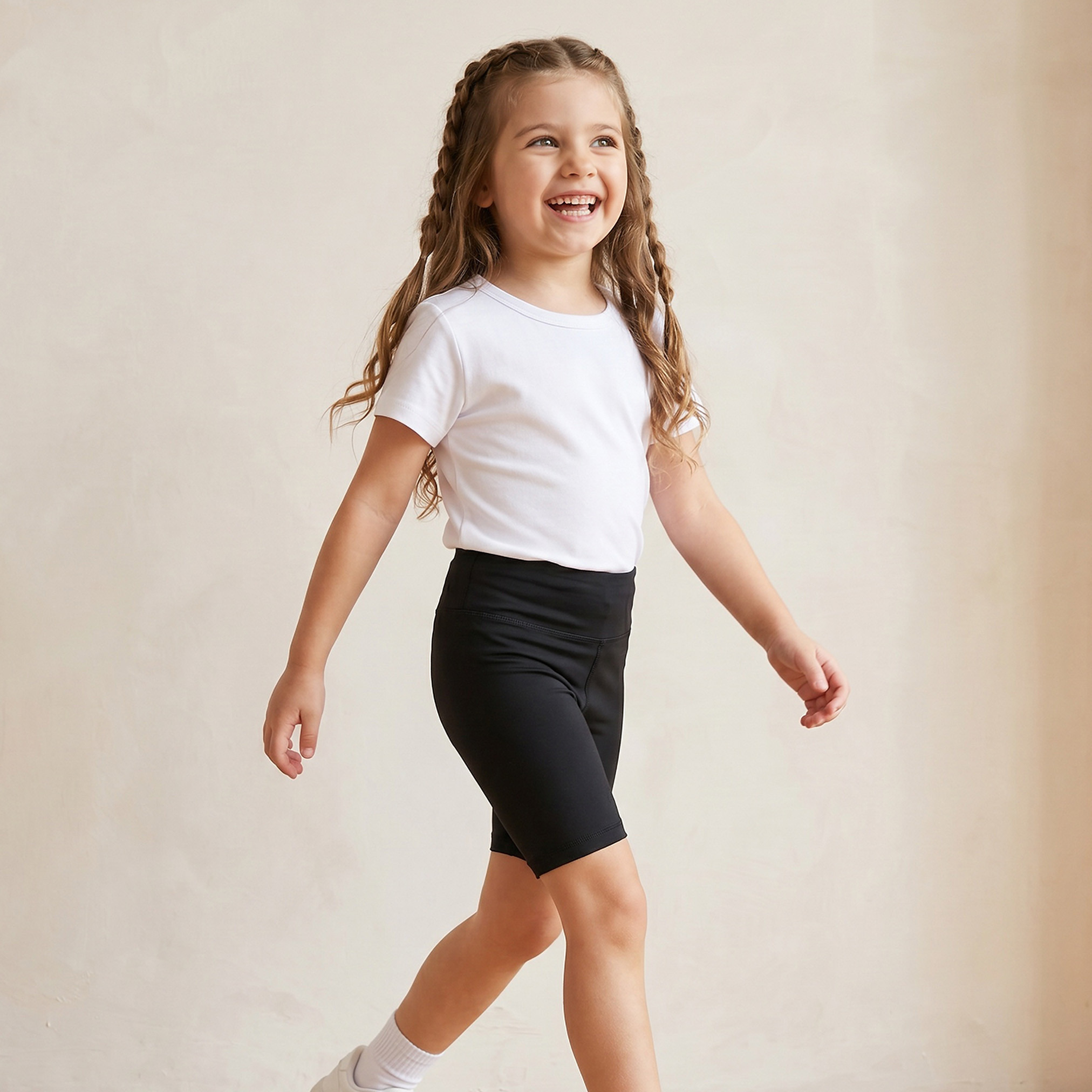 شورت بطول الركبة وخصر مطاطي من جونيورز-girls-clothing-bottoms-shorts-image-4