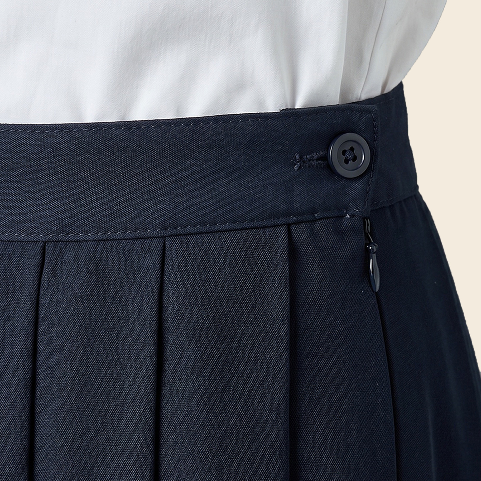 تنورة طويلة سادة بزر إغلاق وجيب من جونيورز-girls-clothing-schoolwear-bottoms-skirt-image-6