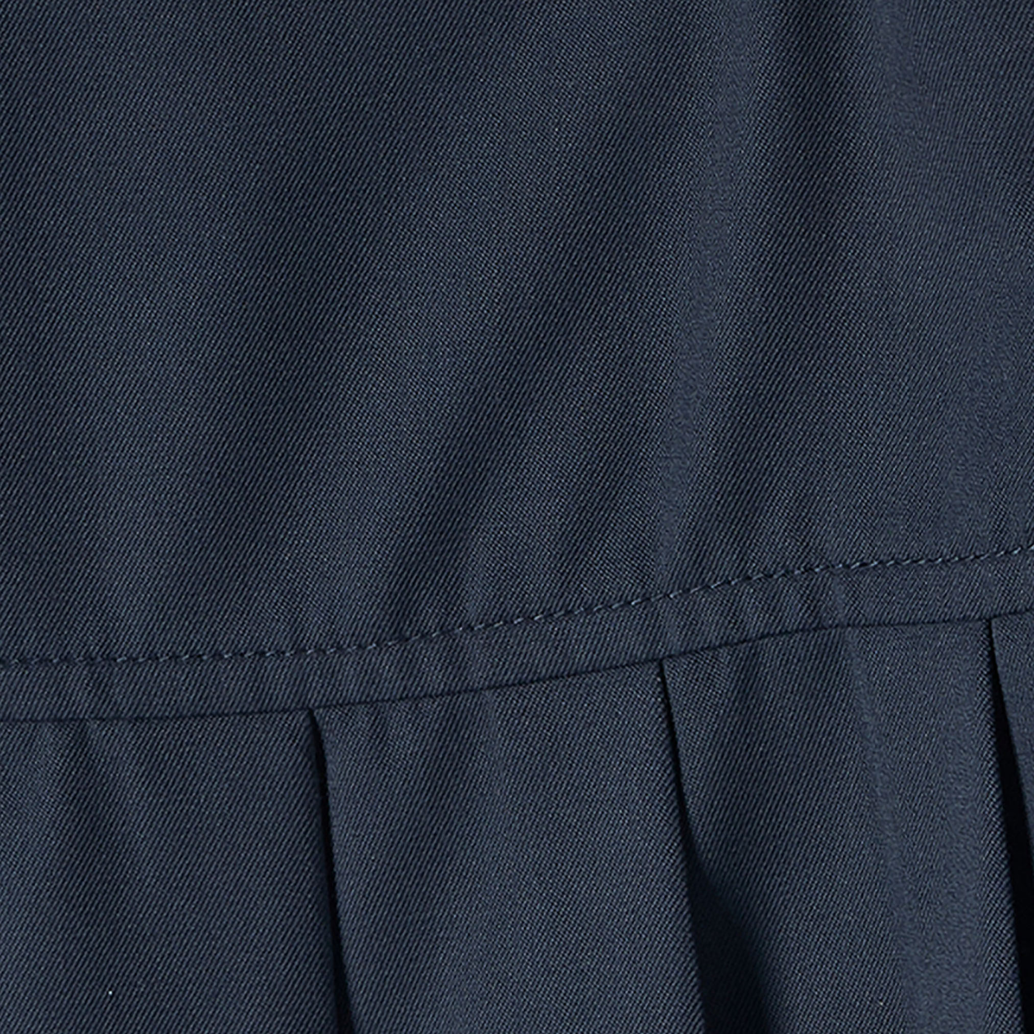 Juniors Solid A-line Skirt with Pleated Detail-girls-clothing-schoolwear-bottoms-skirt-image-6