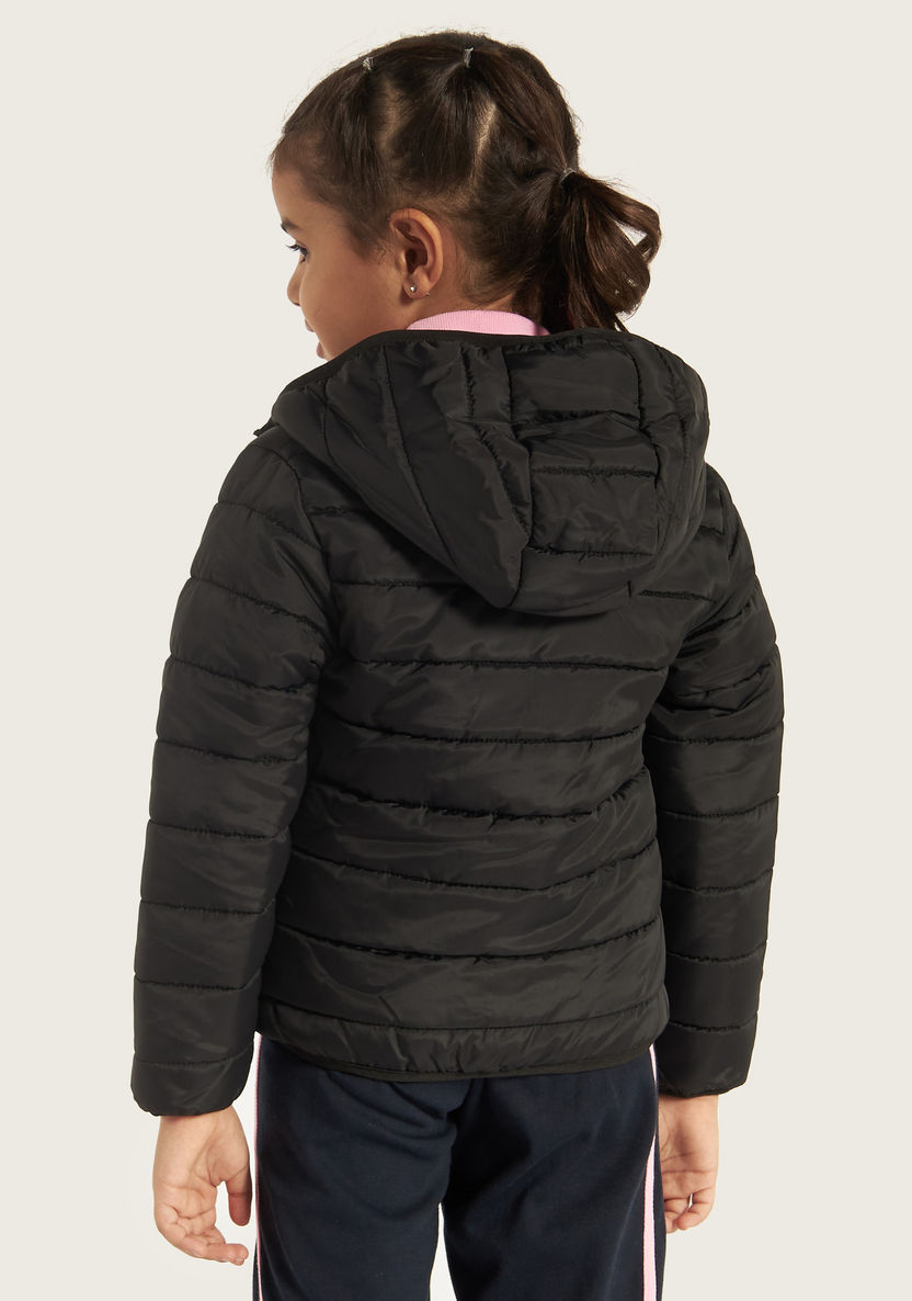 Juniors Quilted Puff Jacket with Long Sleeves and Hood-Coats and Jackets-image-4