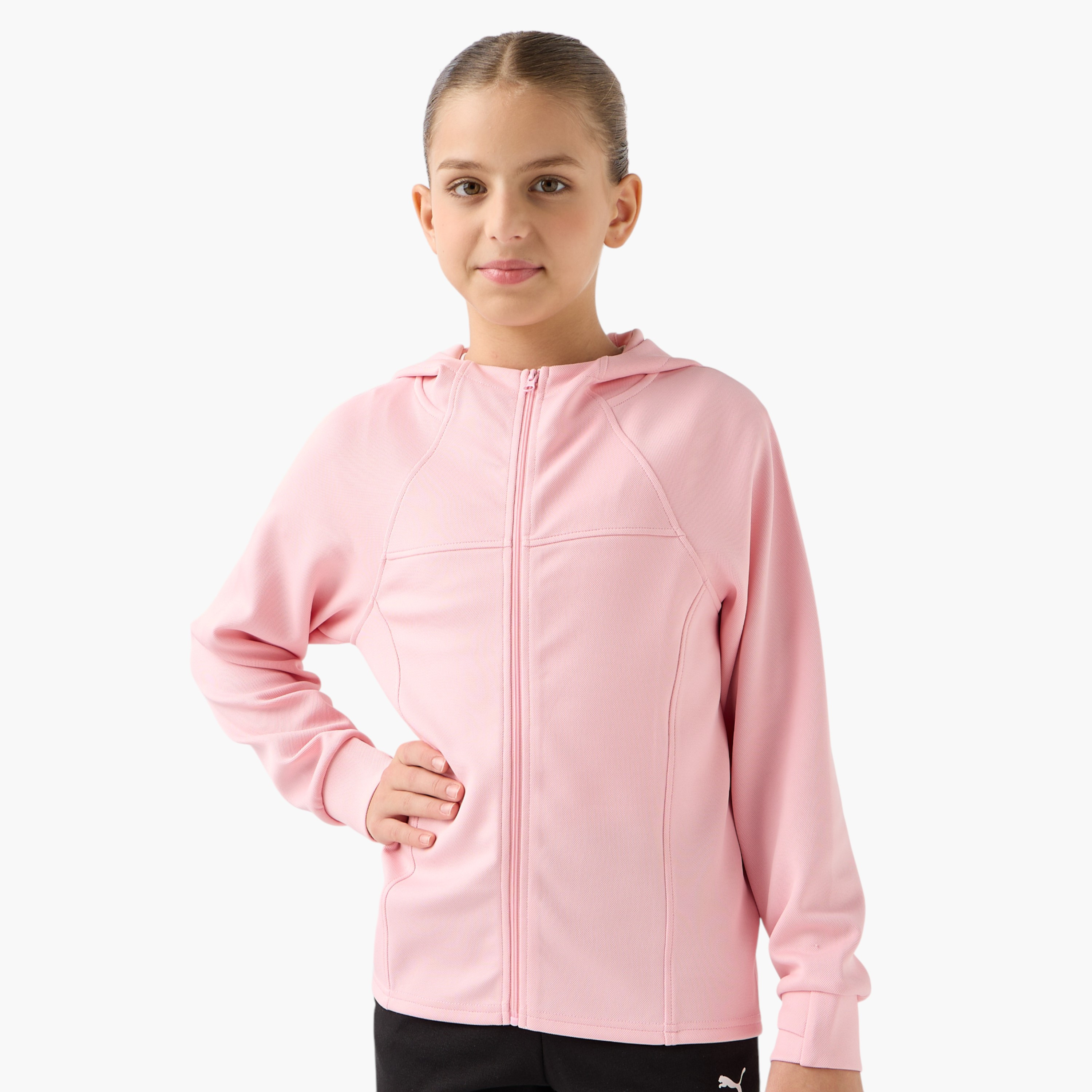 هودي بارز الملمس بسحاب إغلاق وأكمام طويلة من جونيورز-girls-clothing-schoolwear-jacketsandcoats-image-5