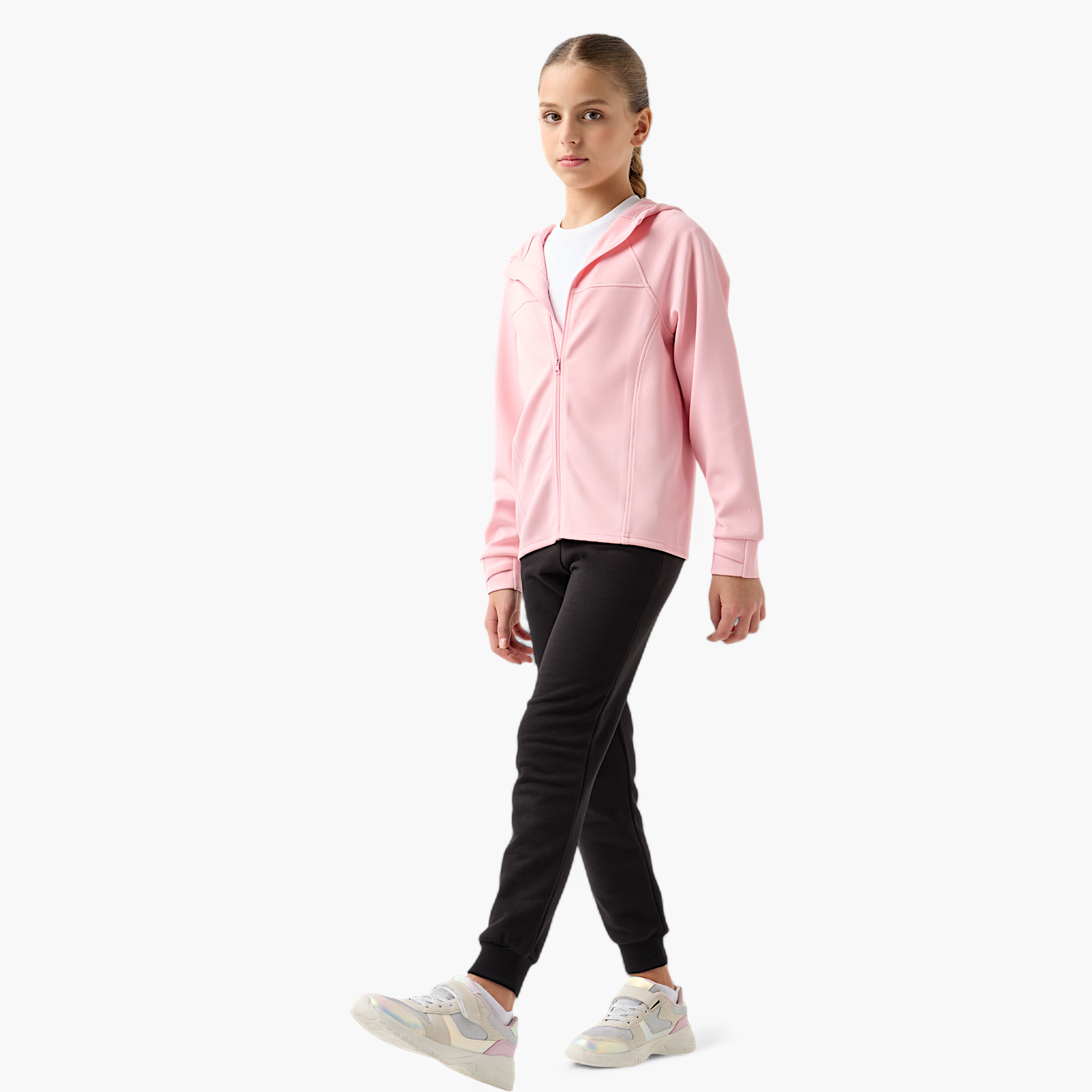 هودي بارز الملمس بسحاب إغلاق وأكمام طويلة من جونيورز-girls-clothing-schoolwear-jacketsandcoats-image-4