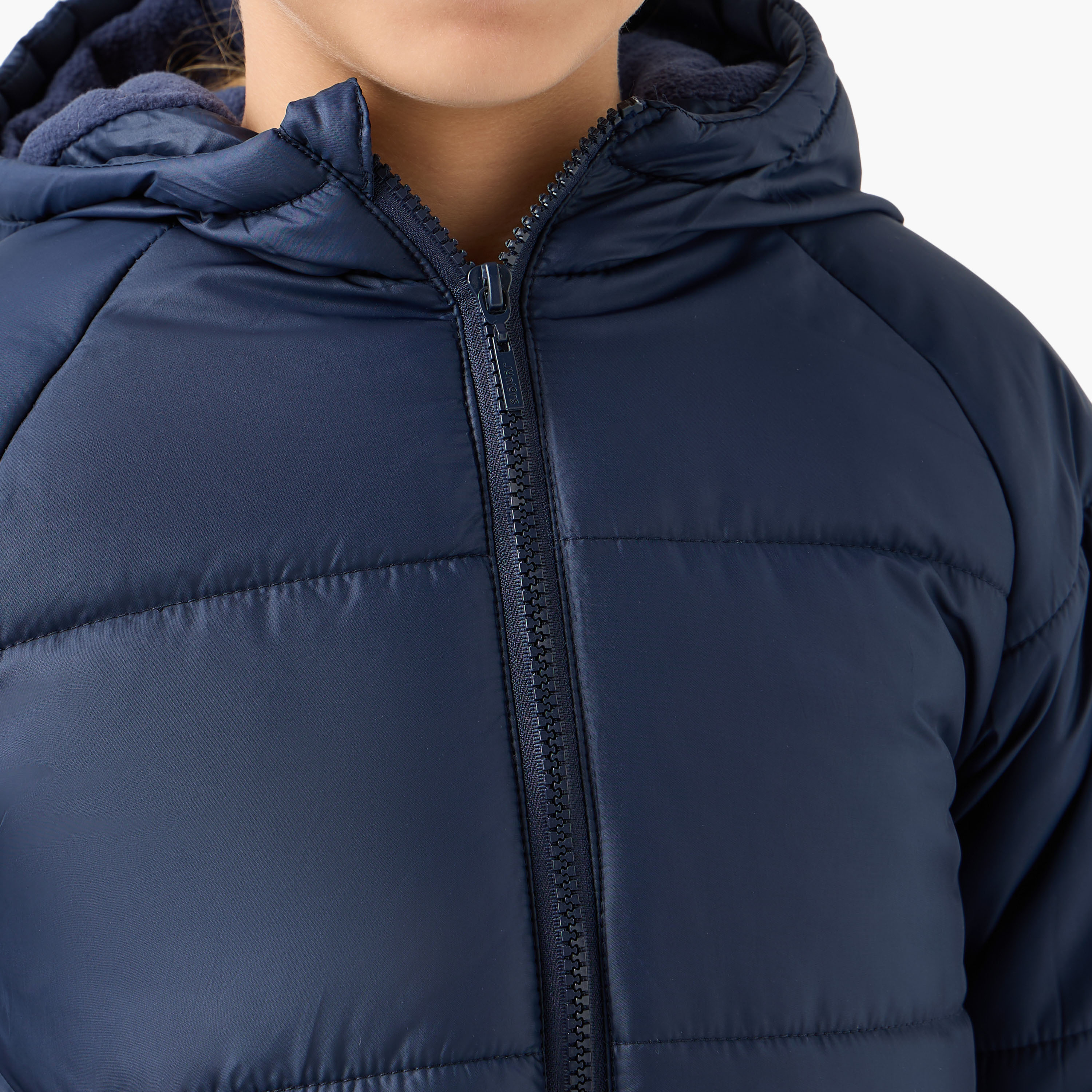Juniors Quilted Hooded Jacket with Zip Closure-girls-clothing-schoolwear-jacketsandcoats-image-4
