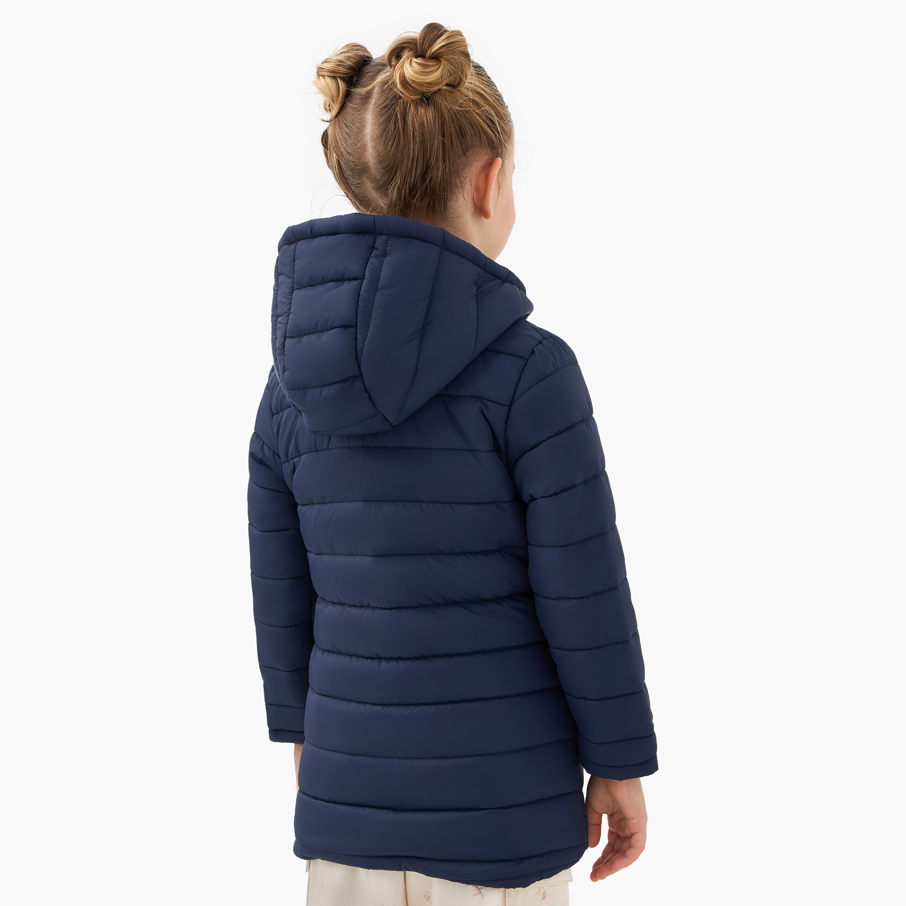 Juniors Quilted Jacket with Long Sleeves and Zip Closure-girls-clothing-schoolwear-jacketsandcoats-image-3