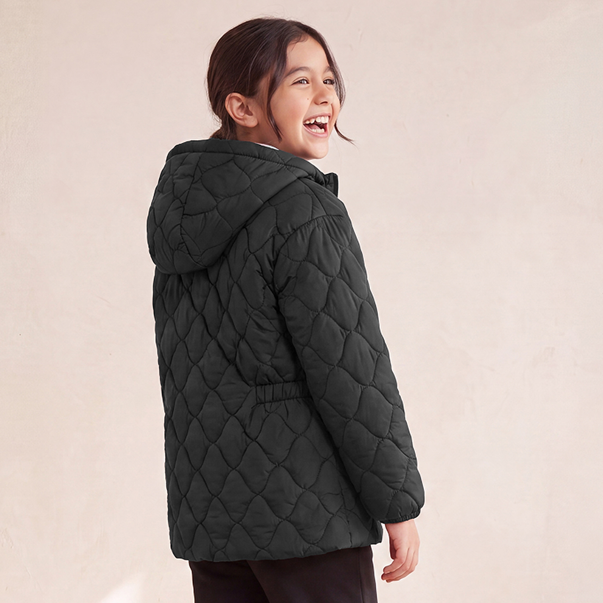 جاكيت مبطن بقبعة وجيوب من جونيورز-girls-clothing-winterwear-jacketsandcoats-image-3
