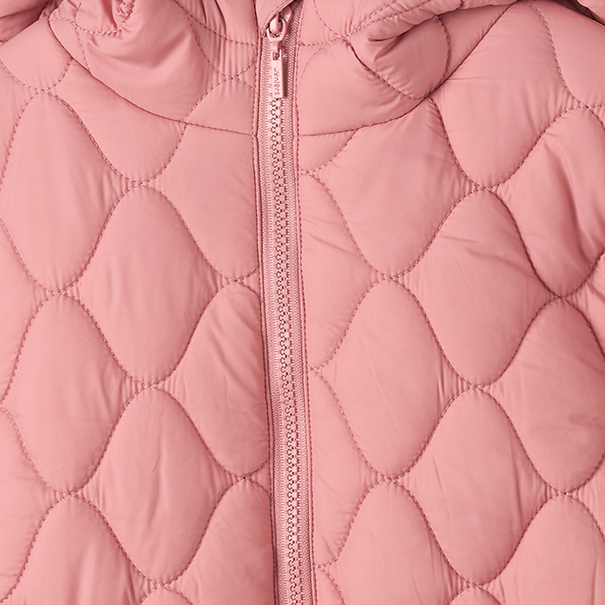 Juniors Quilted Hooded Jacket with Pockets-girls-clothing-winterwear-jacketsandcoats-image-4