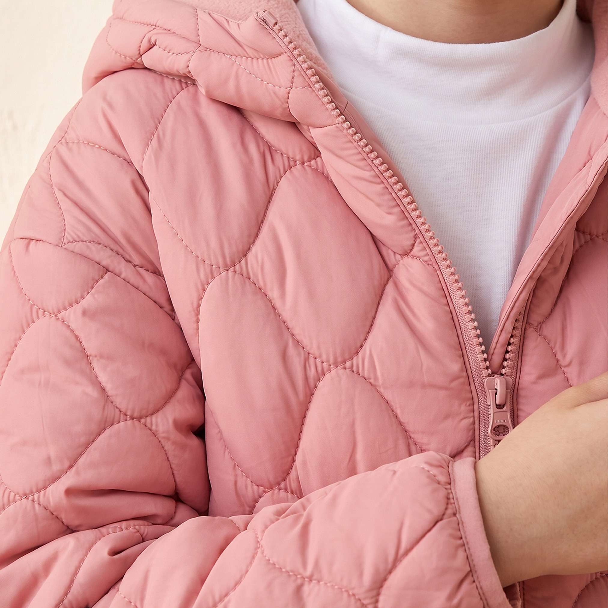 Juniors Quilted Hooded Jacket with Pockets-girls-clothing-winterwear-jacketsandcoats-image-6