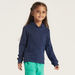 Juniors Solid Sweatshirt with Hood and Pockets-Coats and Jackets-thumbnailMobile-1