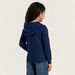 Juniors Solid Zip Through Jacket with Hood and Long Sleeves-Coats and Jackets-thumbnail-3