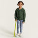 Juniors Solid Zip Through Jacket with Hood and Long Sleeves-Coats and Jackets-thumbnailMobile-0