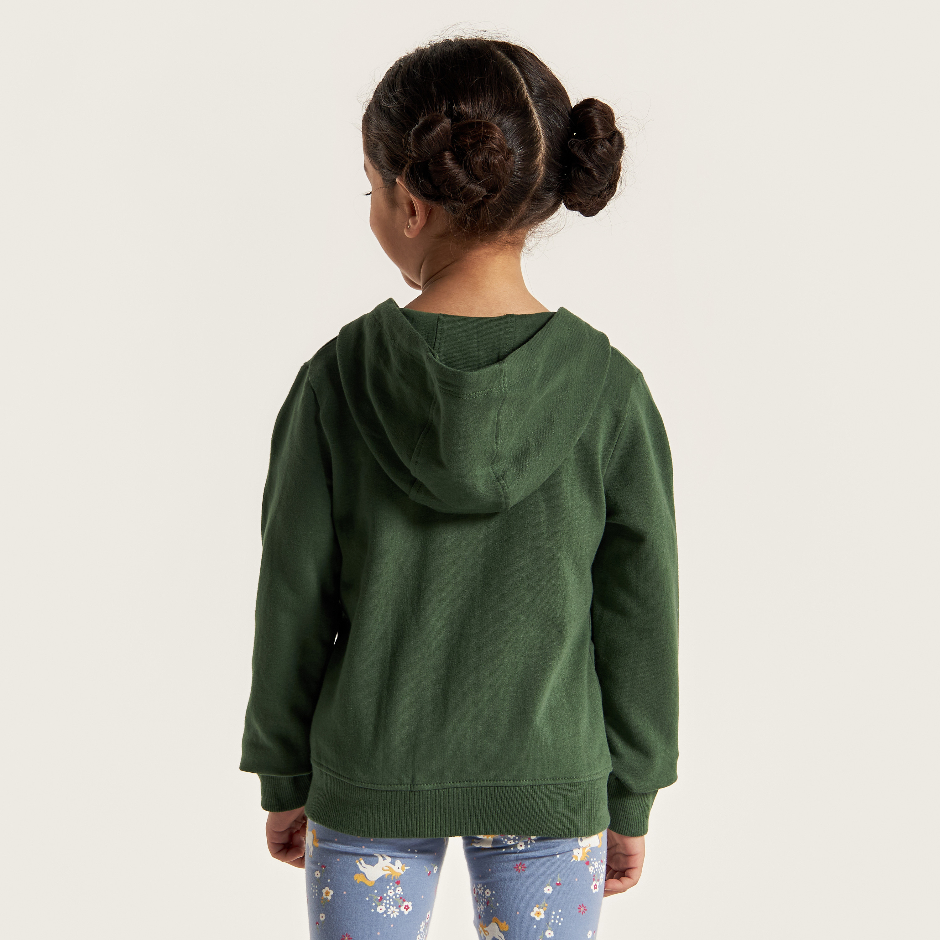 جاكيت سادة بسحاب وقبعة وأكمام طويلة من جونيورز-girls-clothing-sweatshirts-image-4