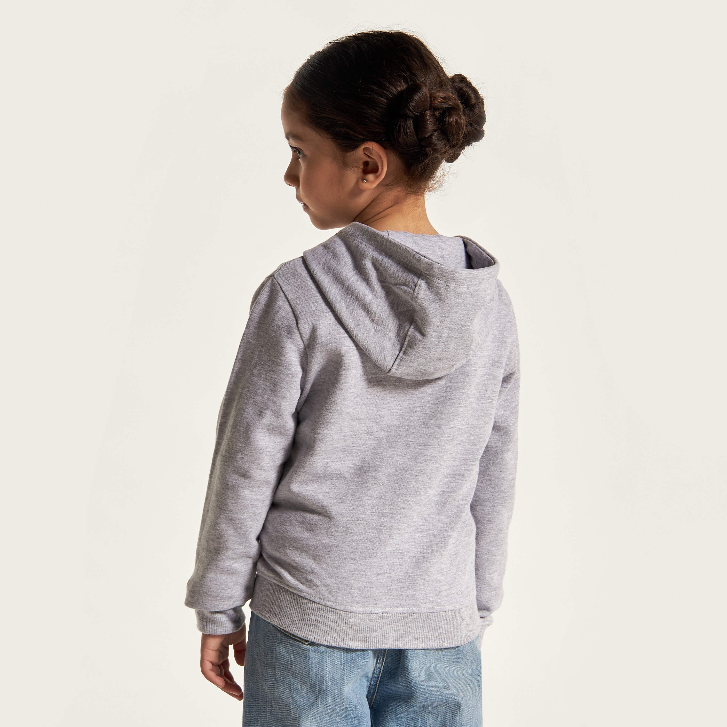 Juniors Solid Zip Through Jacket with Hood and Long Sleeves-girls-clothing-schoolwear-jacketsandcoats-image-4