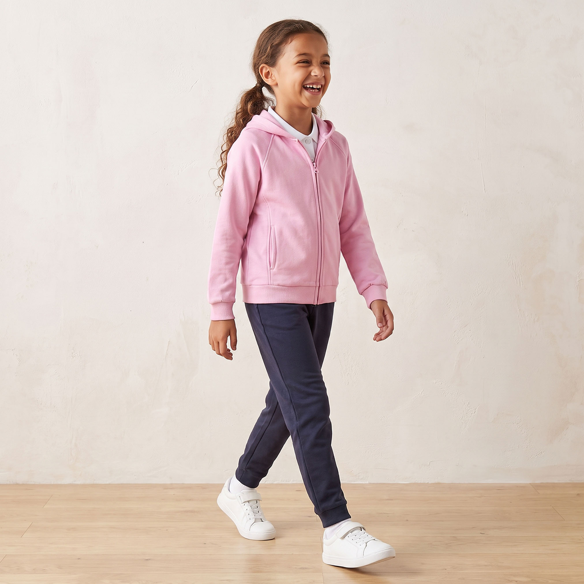 جاكيت سادة بسحاب وقبعة وأكمام طويلة من جونيورز-girls-clothing-sweatshirts-image-6