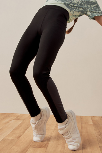 Buy Juniors Panelled Leggings with Elasticated Waistband Online