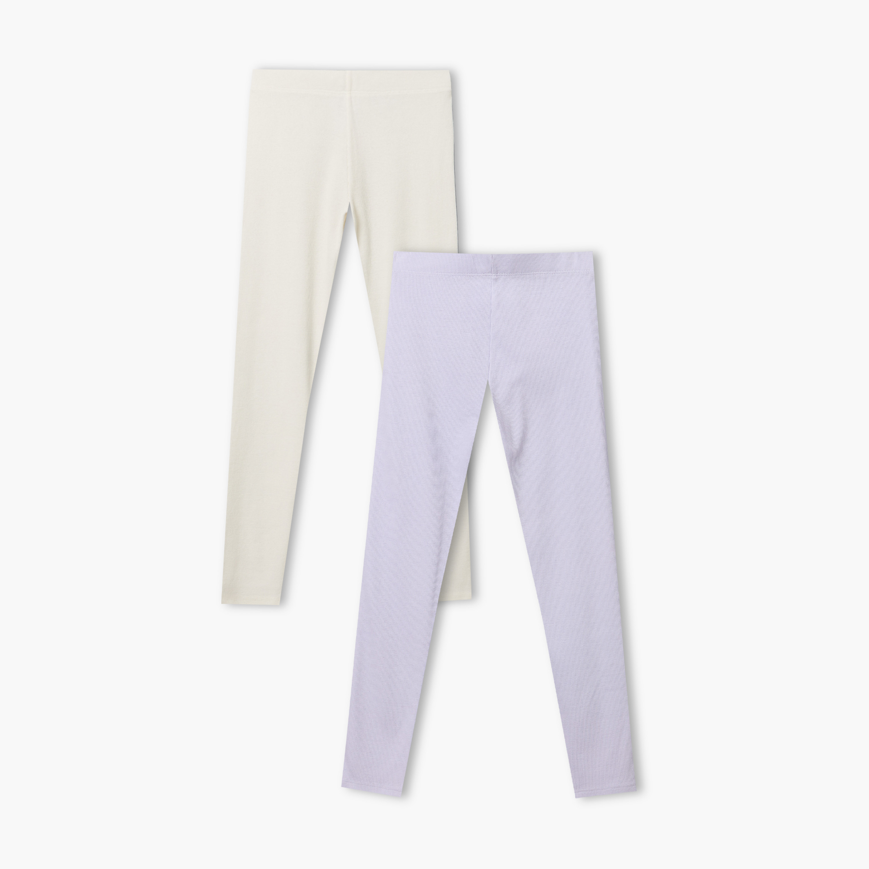 Pack of 2 Juniors Leggings with Elastic Waistband-girls-clothing-schoolwear-bottoms-leggings-image-1