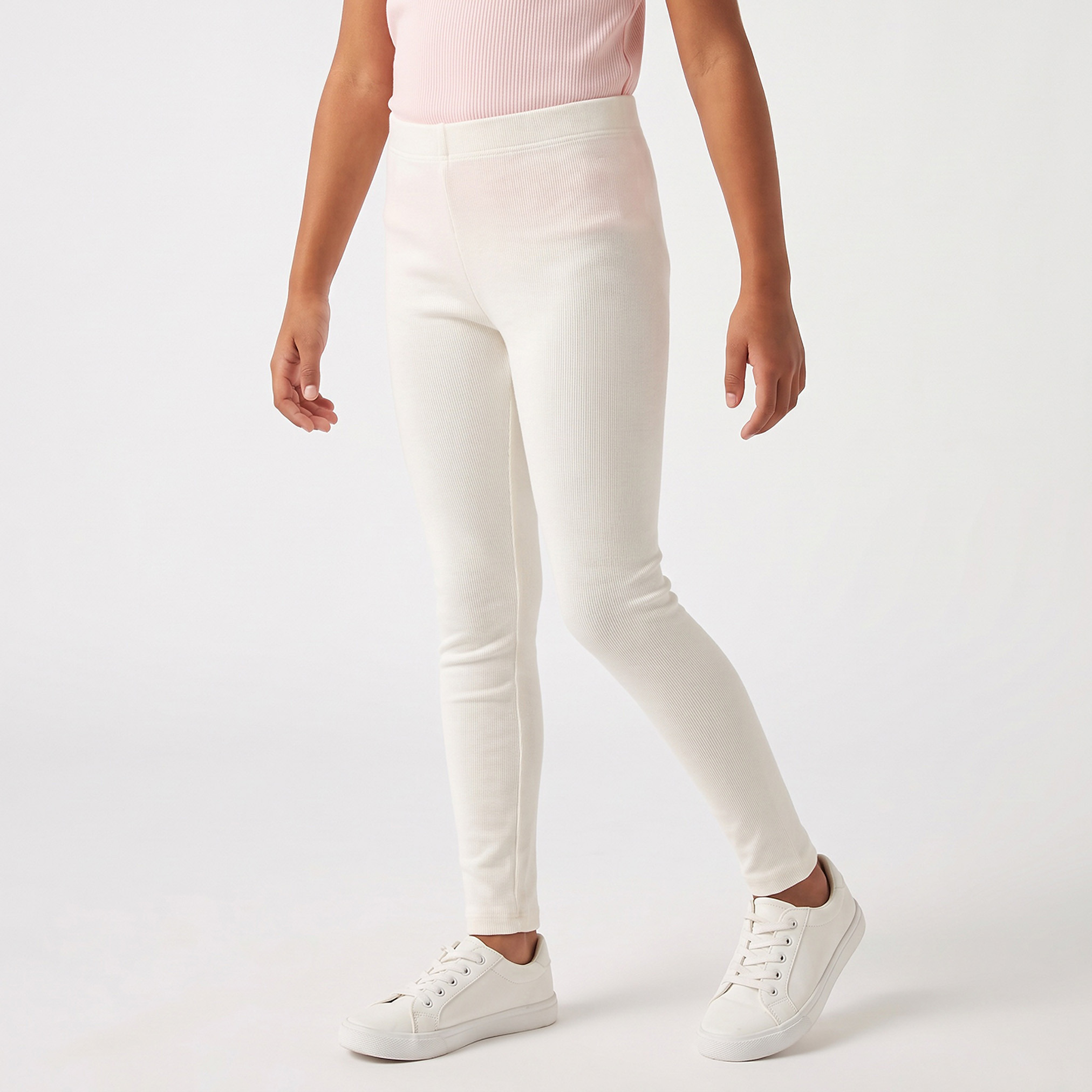 Pack of 2 Juniors Leggings with Elastic Waistband-girls-clothing-schoolwear-bottoms-leggings-image-2