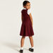 Juniors Solid Pinafore with Bow Accent-Dresses-thumbnail-3