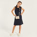 Juniors Solid Pinafore with Ruffle Detail-Dresses-thumbnailMobile-0