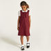 Juniors Solid Pinafore with Ruffle Detail-Dresses-thumbnail-1